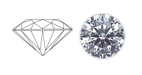 Excellent cut diamond — example 1