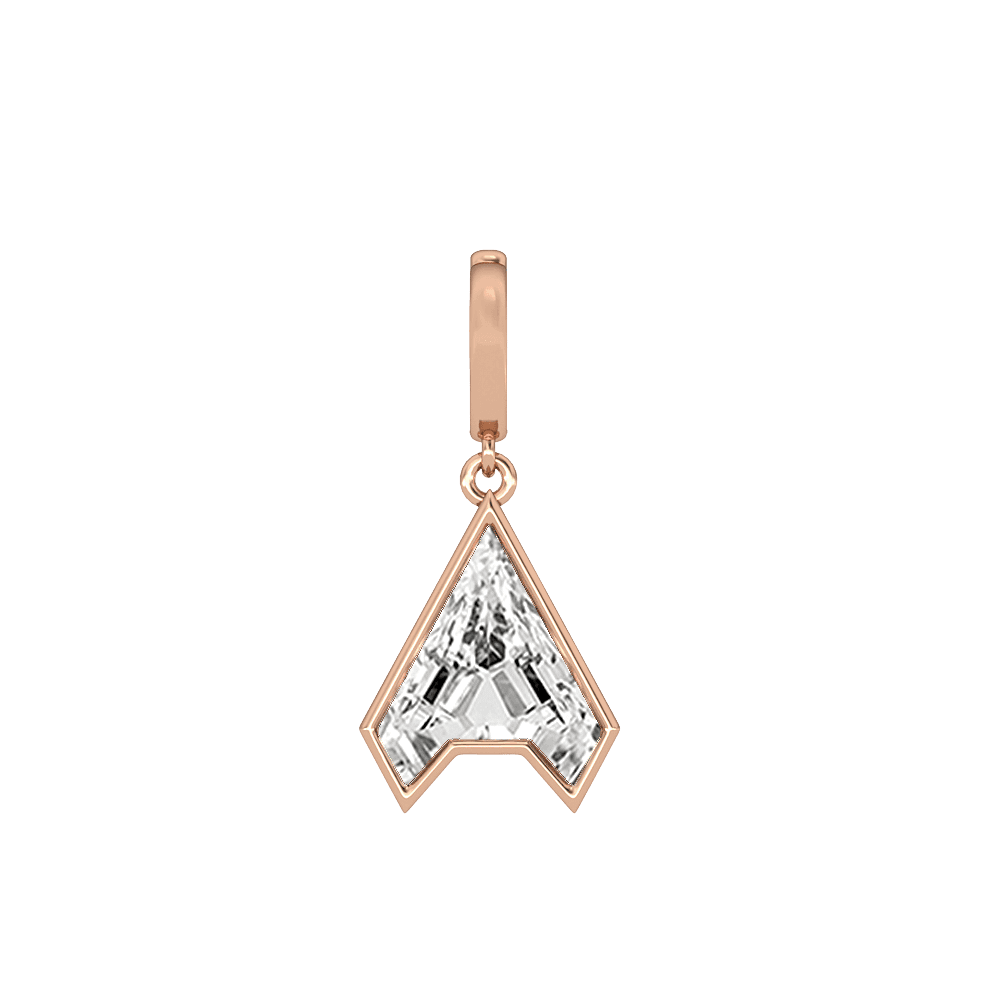 A Letter Alphabet Charm in 18k Rose Gold