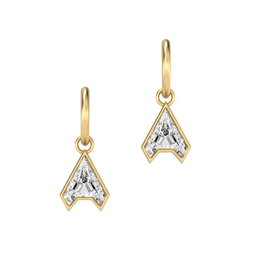 A Letter Alphabet Hoop Earrings