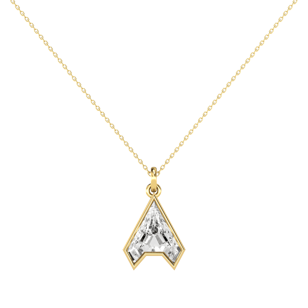 A Letter Alphabet Pendant in 18k Yellow Gold