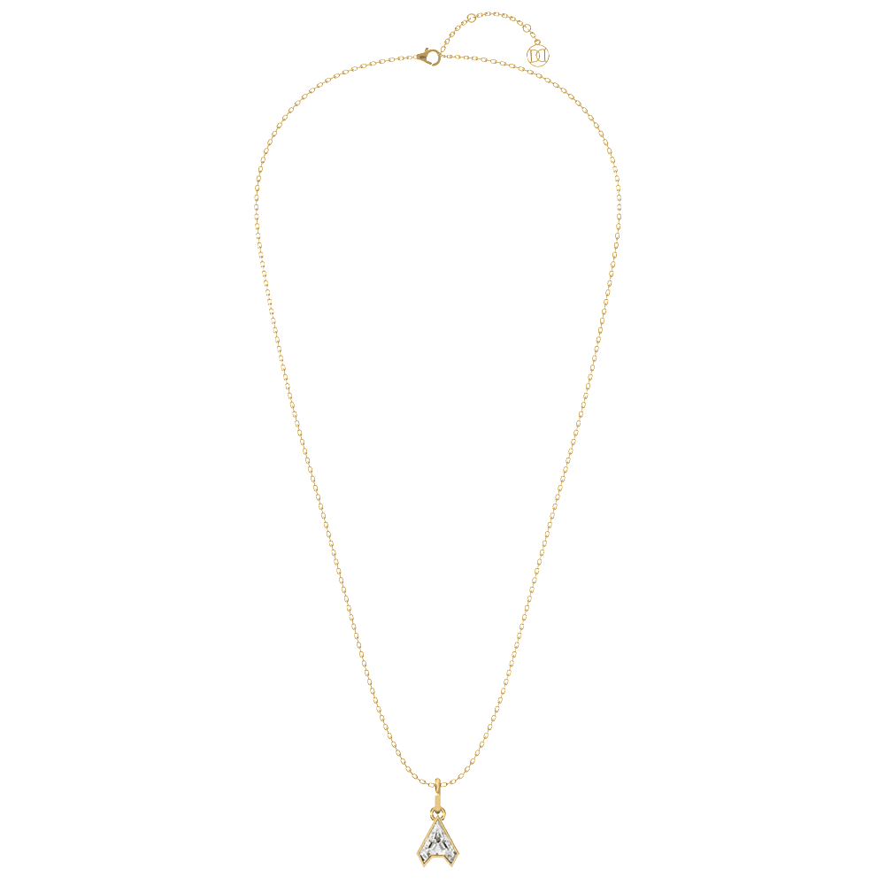 A Letter Alphabet Pendant in 18k Yellow Gold — view 2