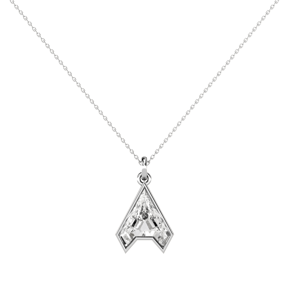 A Letter Alphabet Pendant in 18k White Gold