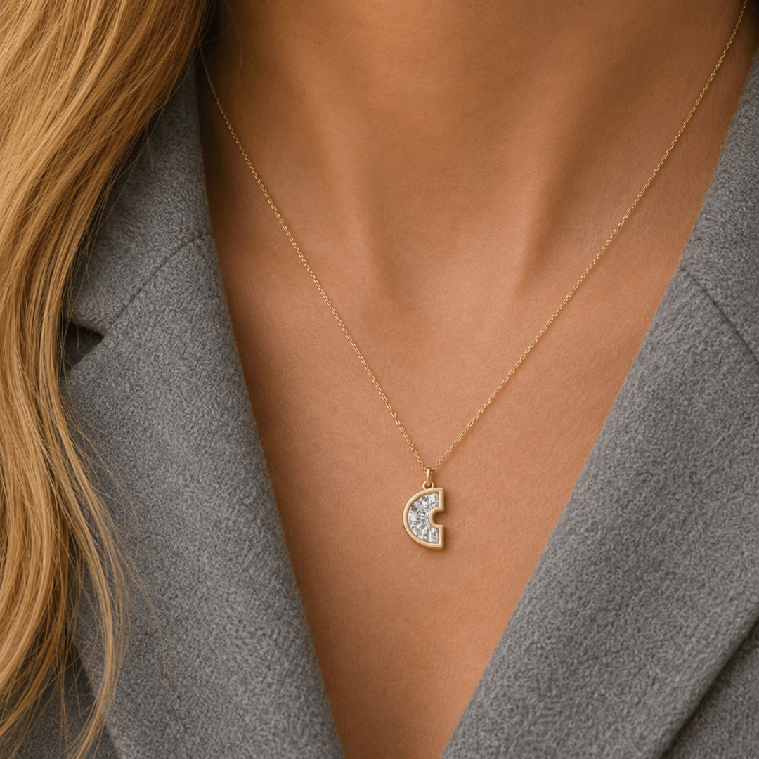 C Letter Alphabet Pendant — view 2