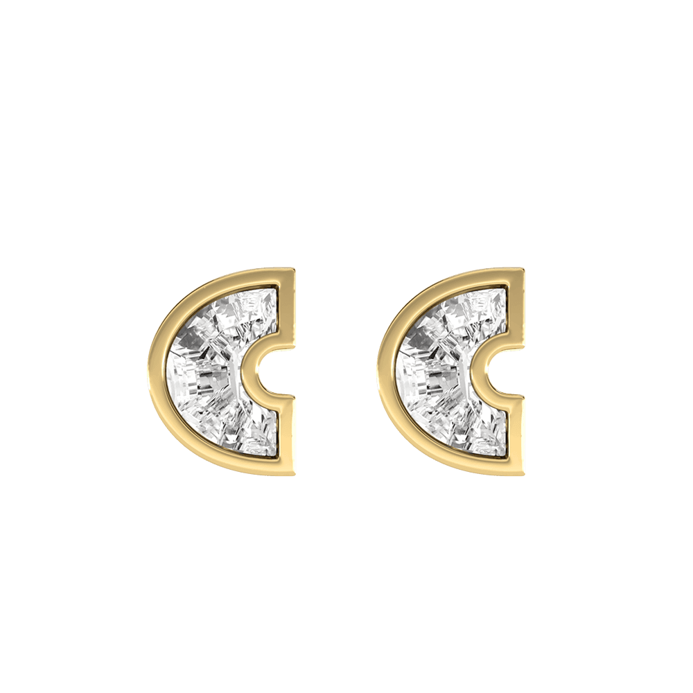 C Letter Alphabet Stud Earrings