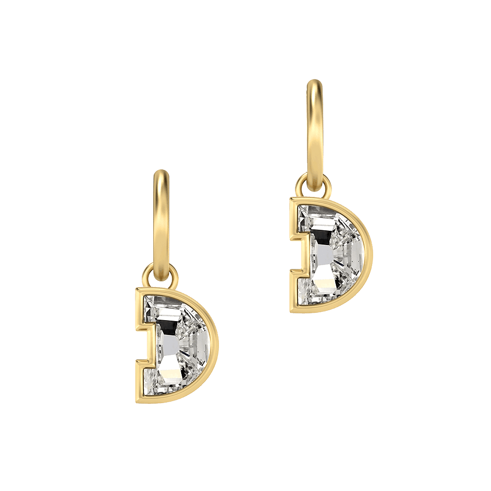 D Letter Alphabet Hoop Earrings