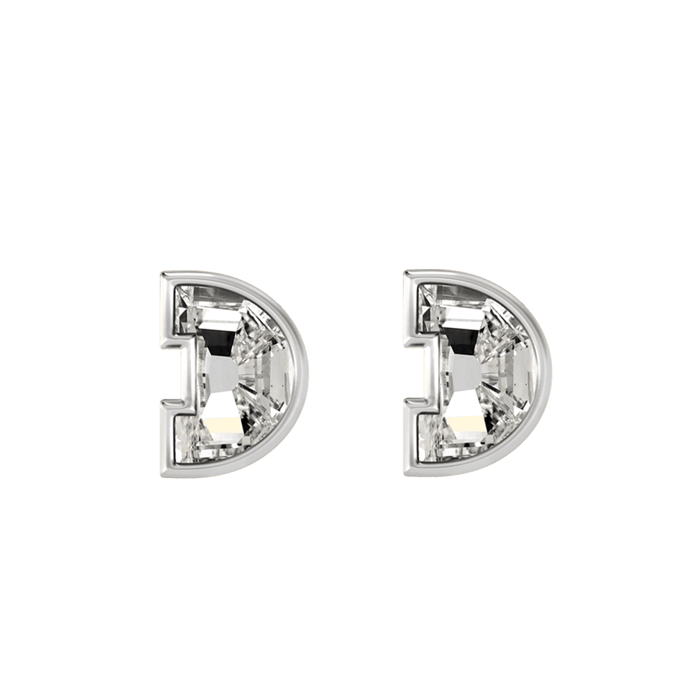 D Letter Alphabet Stud Earrings