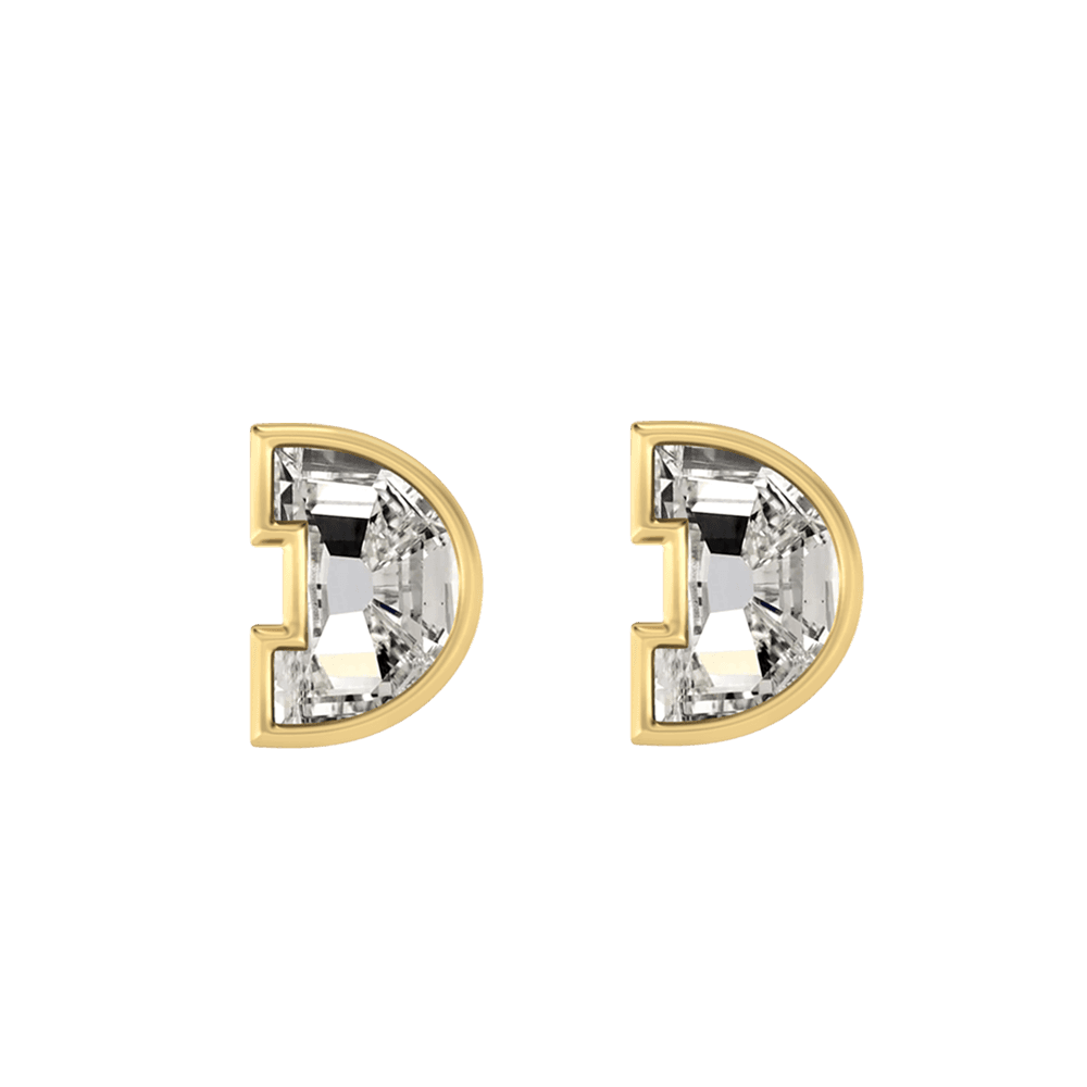 D Letter Alphabet Stud Earrings