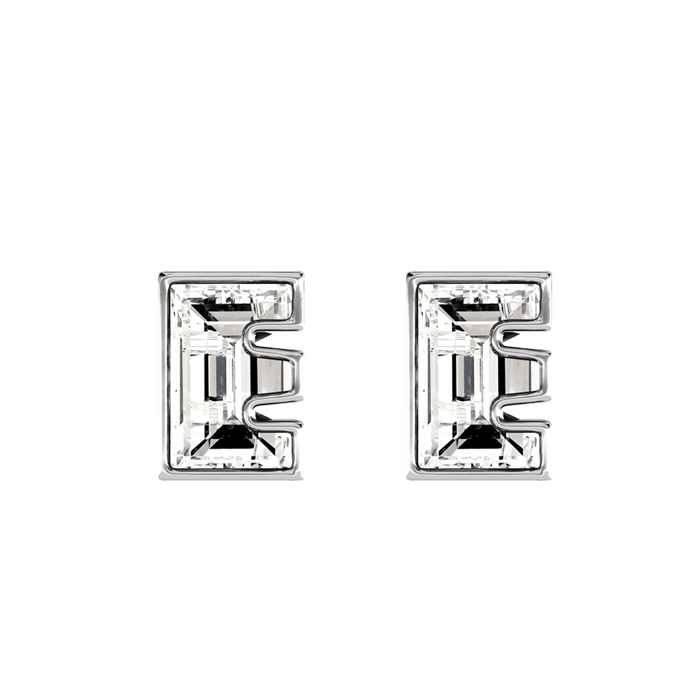 E Letter Alphabet Stud Earrings