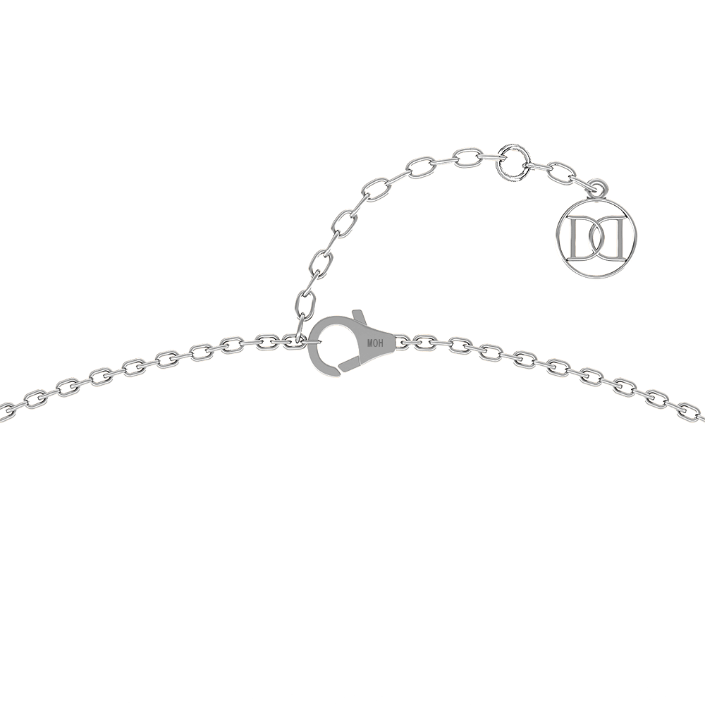 G Letter Alphabet Pendant in 18k White Gold — view 5