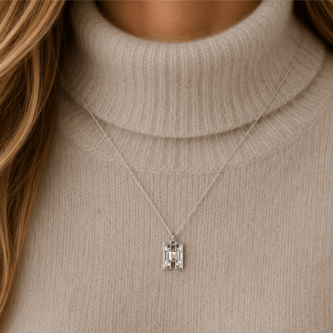 H Letter Alphabet Pendant — view 2