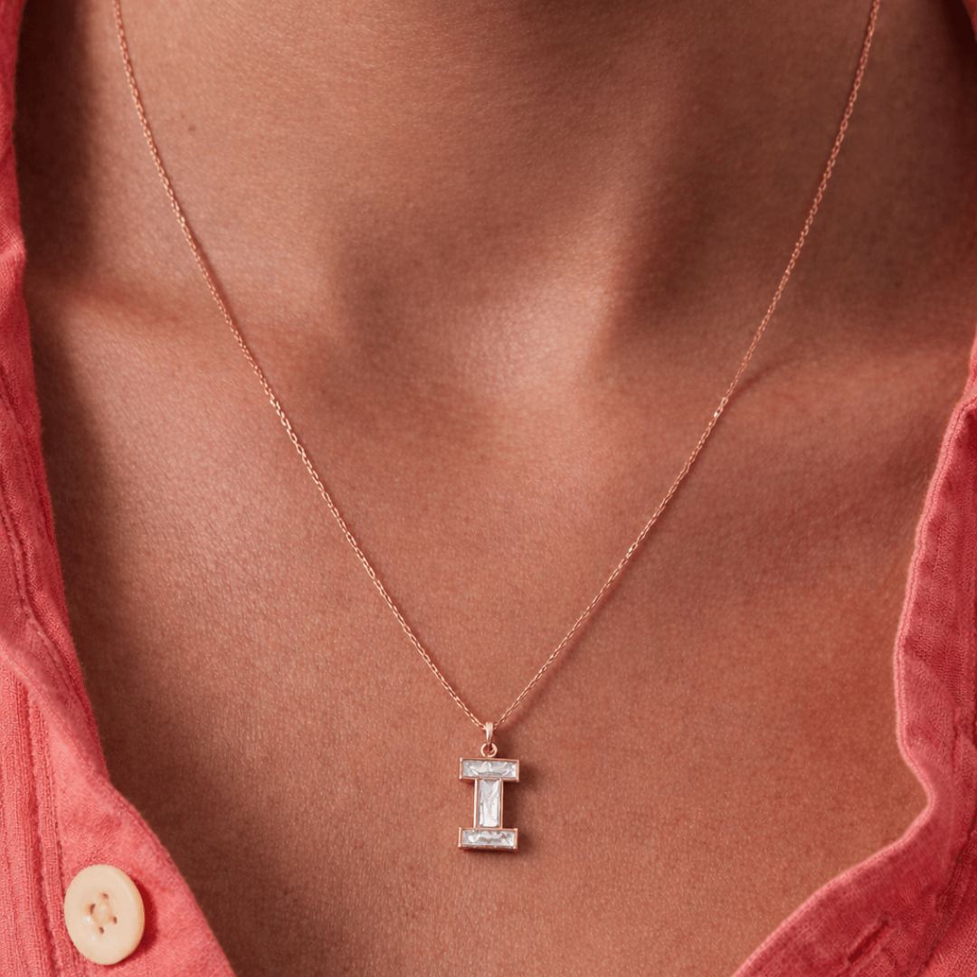 I Letter Alphabet Pendant — view 2