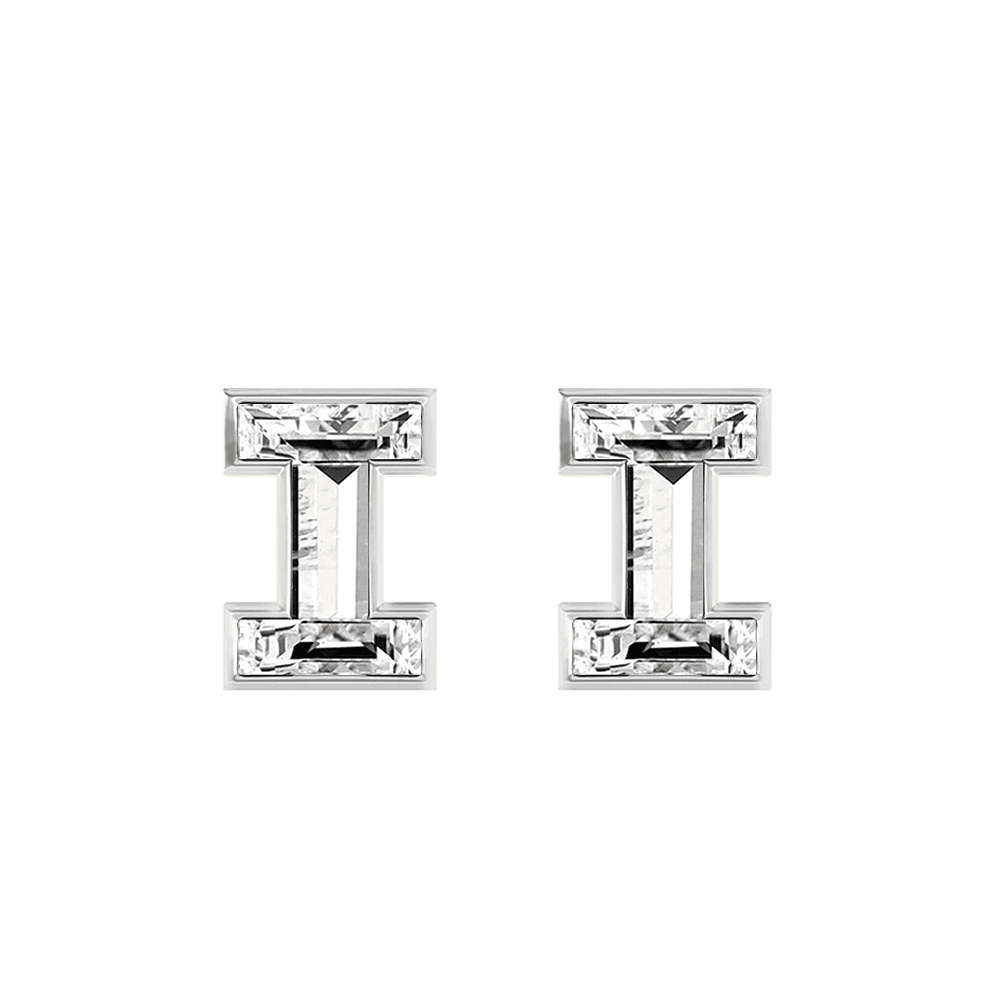 I Letter Alphabet Stud Earrings