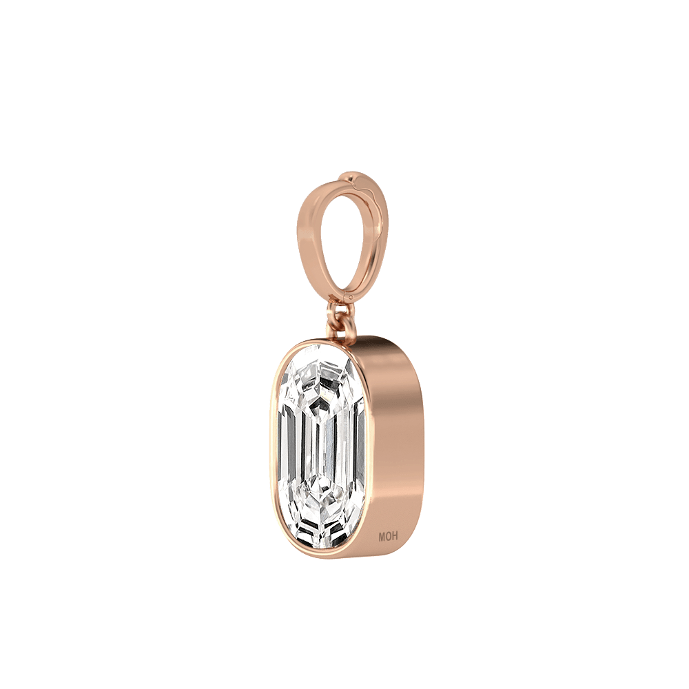 O Letter Alphabet Charm in 18k Rose Gold — view 2