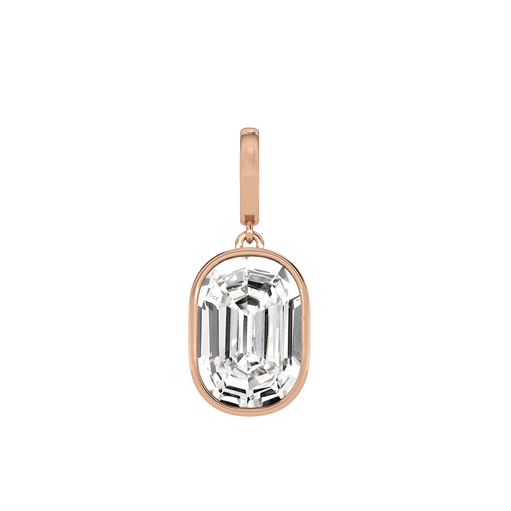 O Letter Alphabet Charm in 18k Rose Gold