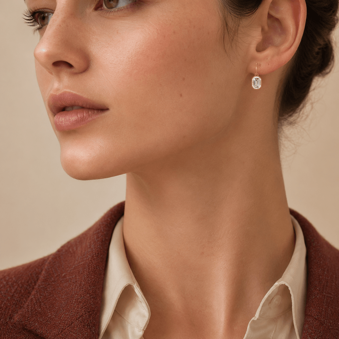 O Letter Alphabet Hoop Earrings — view 2