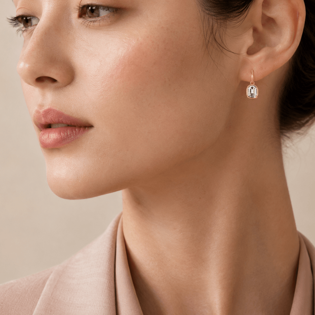 Q Letter Alphabet Hoop Earrings — view 2