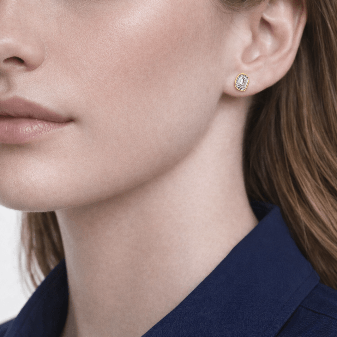 Q Letter Alphabet Stud Earrings — view 2