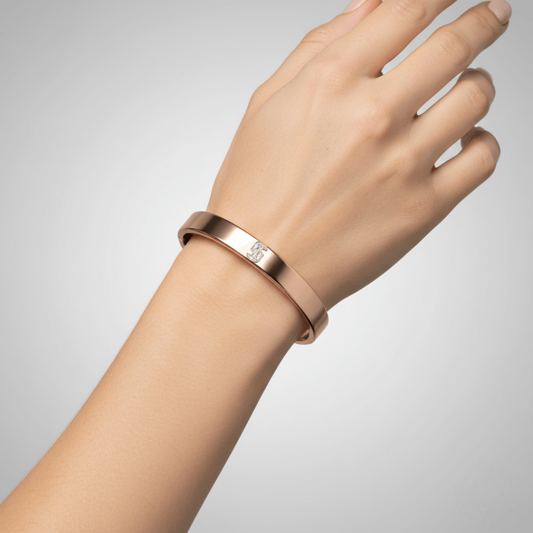 S Letter Alphabet Bangle — view 2