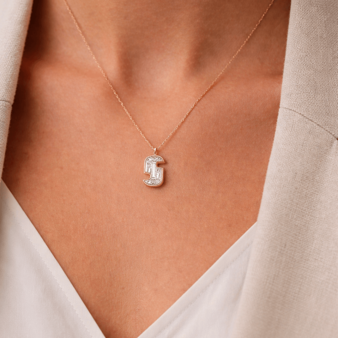 S Letter Alphabet Pendant — view 2