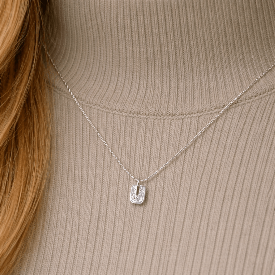 U Letter Alphabet Pendant — view 2