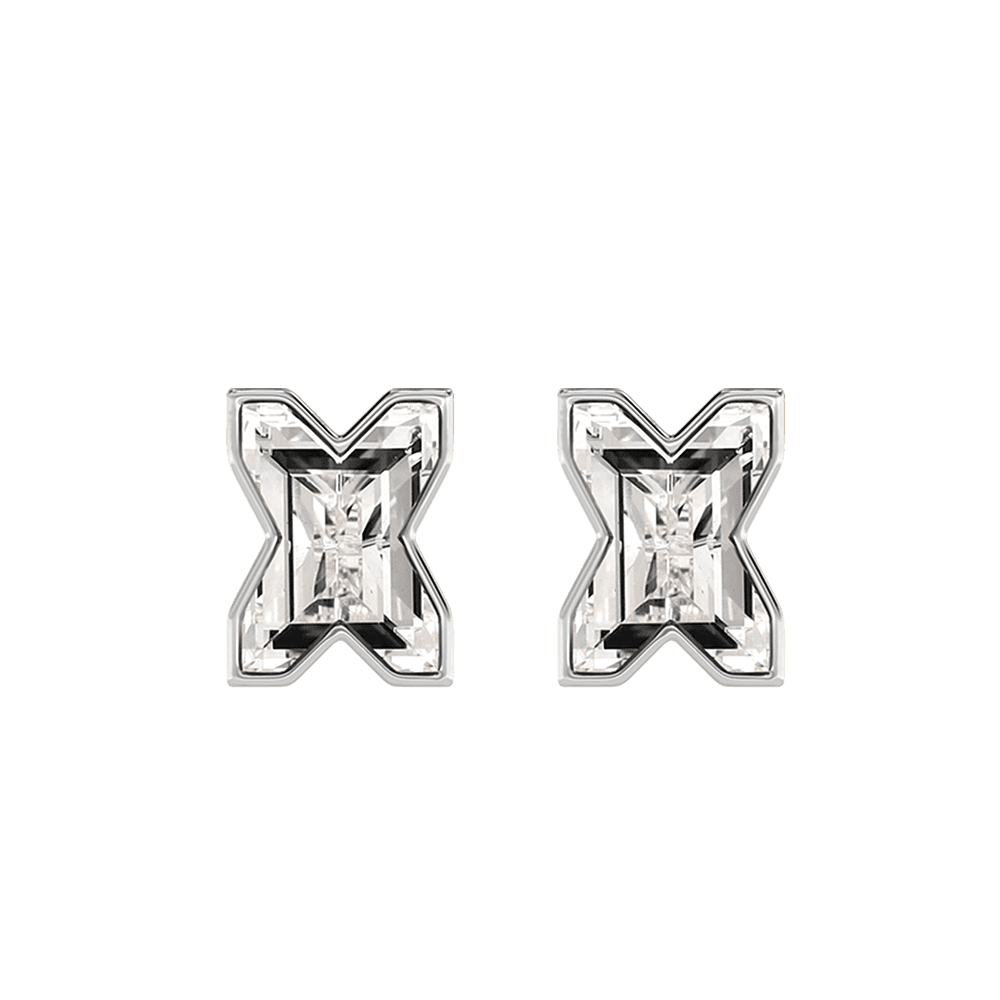 X Letter Alphabet Stud Earrings