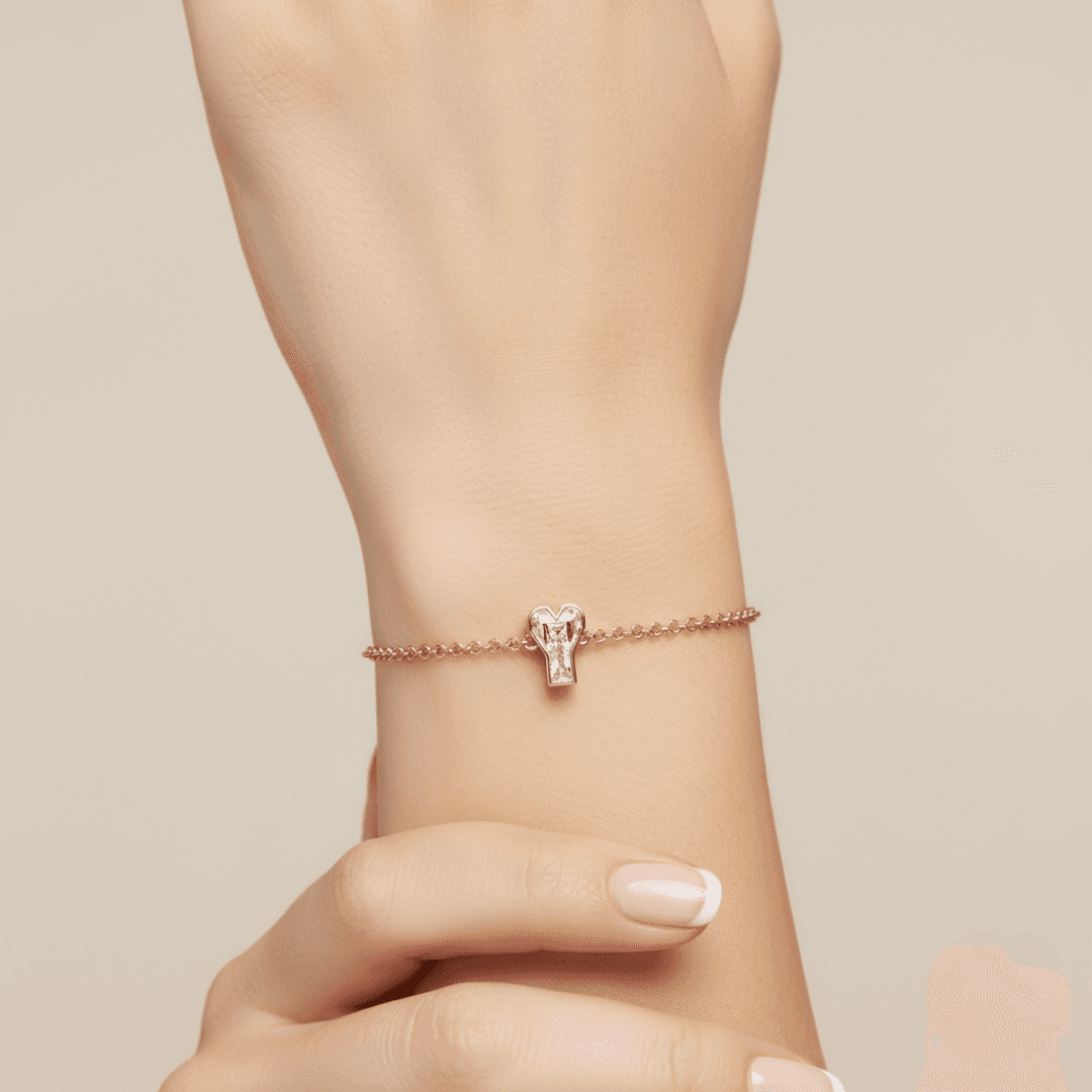 Y Letter Alphabet Bracelet — view 2