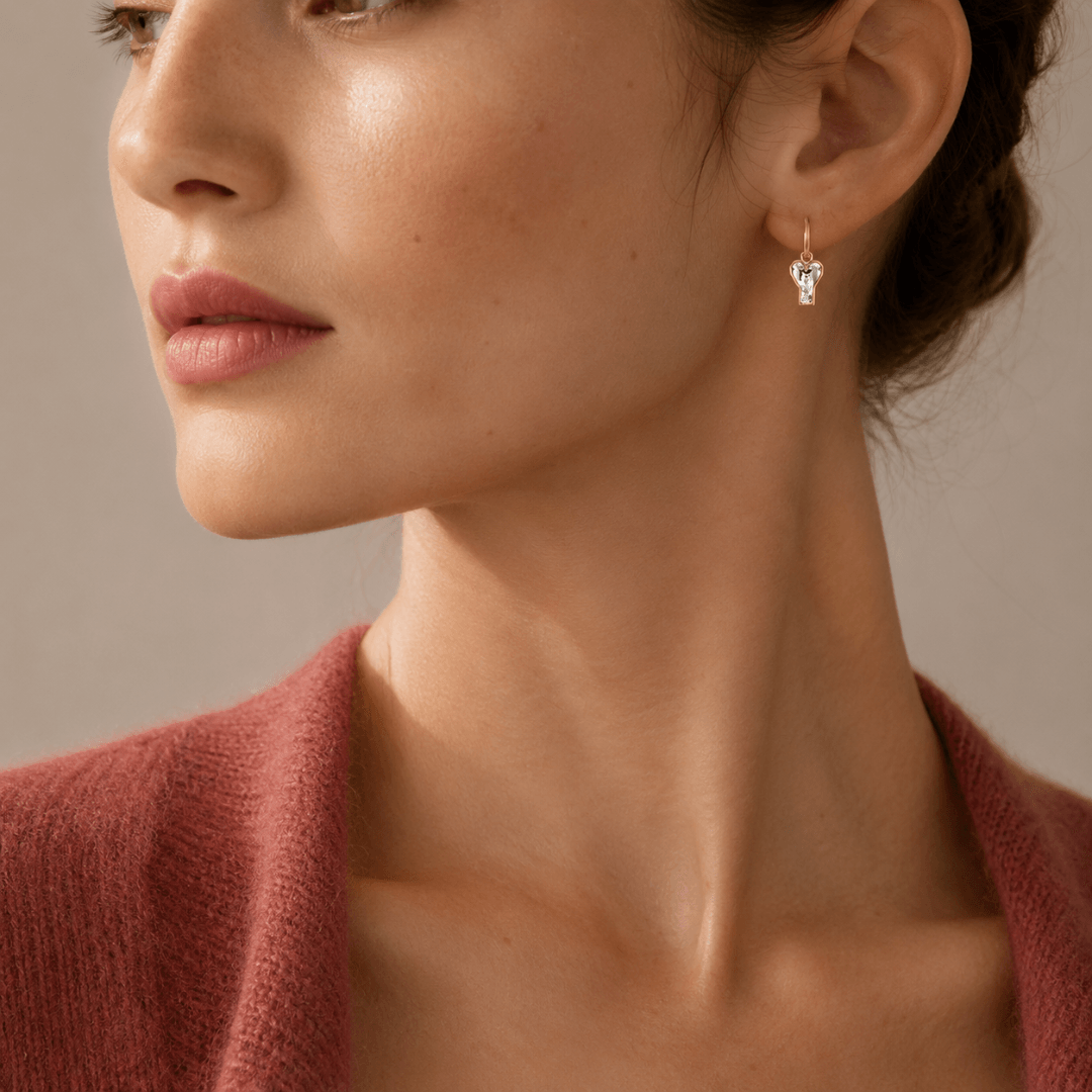 Y Letter Alphabet Hoop Earrings — view 2
