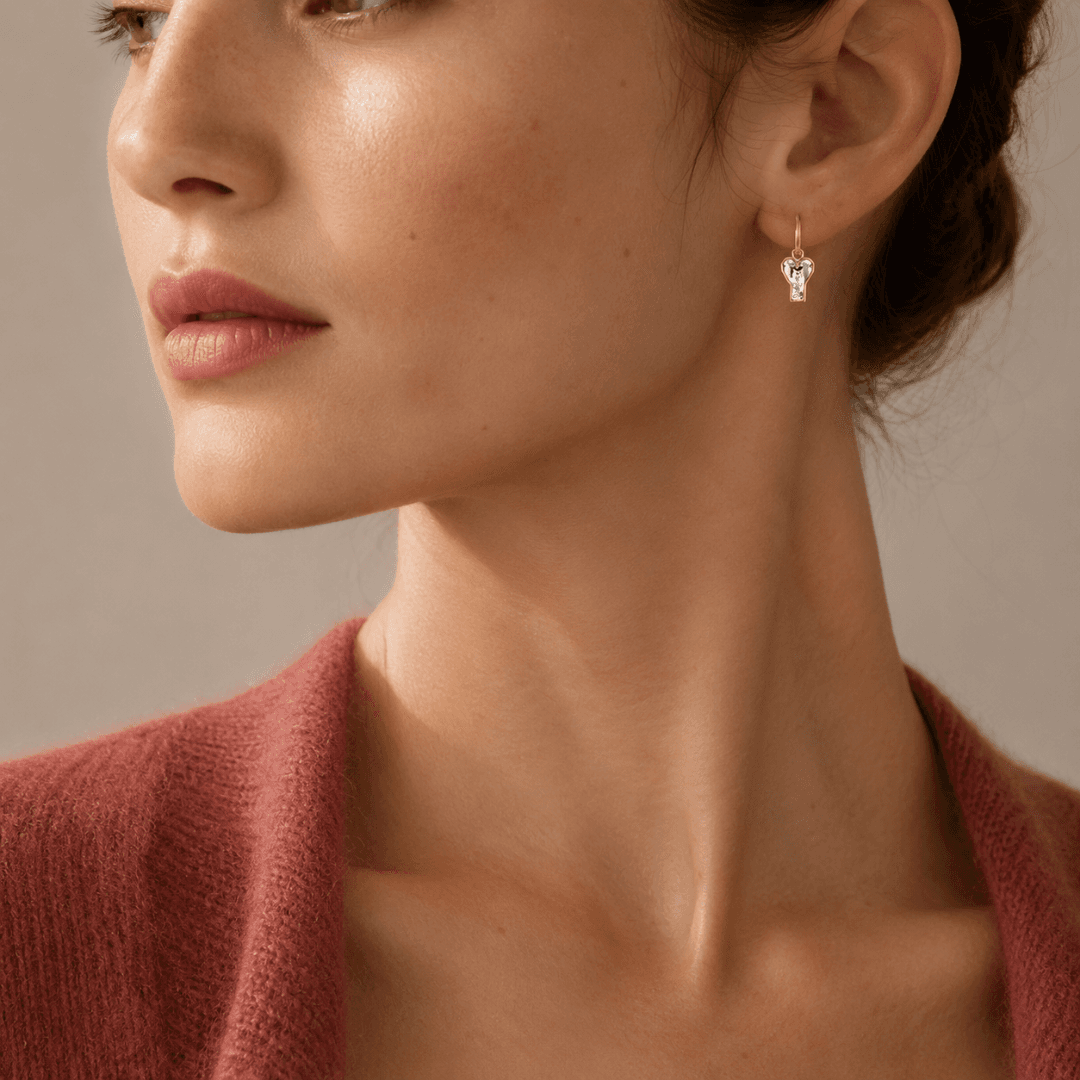 Y Letter Alphabet Hoop Earrings — view 2