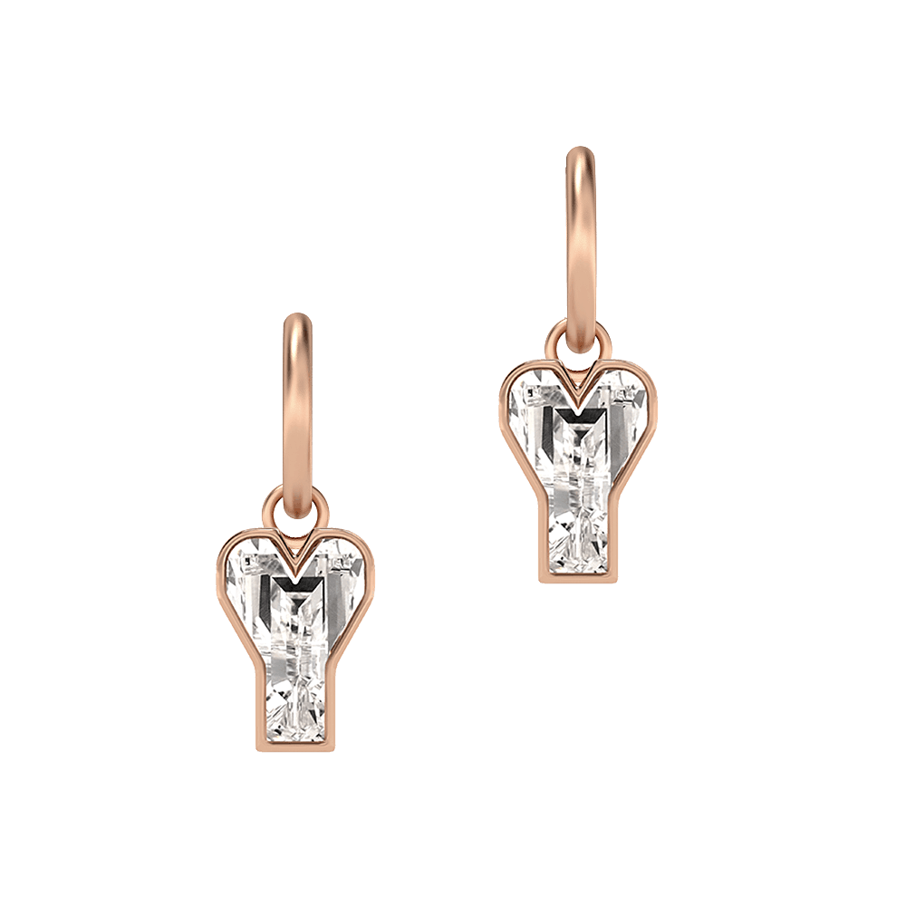 Y Letter Alphabet Hoop Earrings