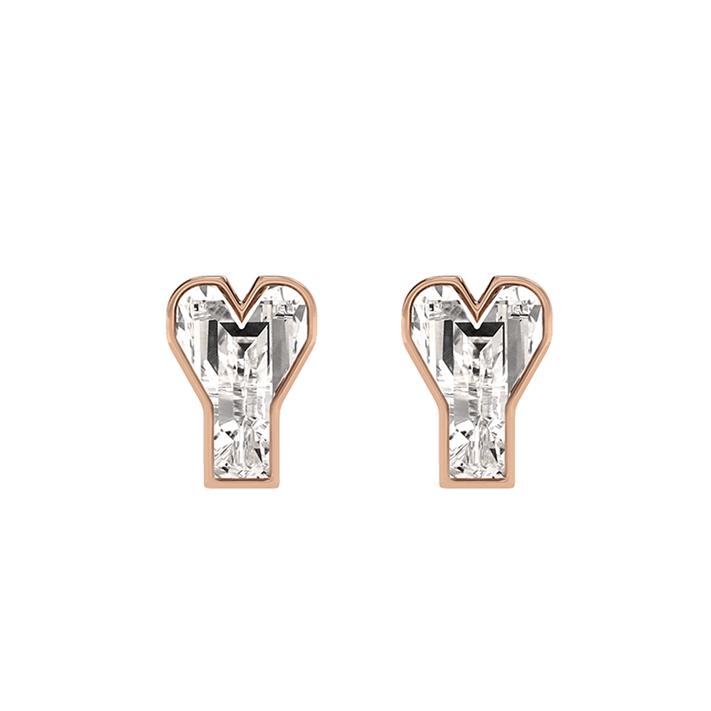 Y Letter Alphabet Stud Earrings