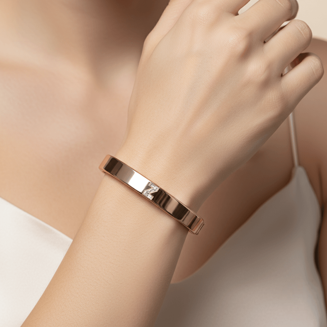Z Letter Alphabet Bangle — view 2