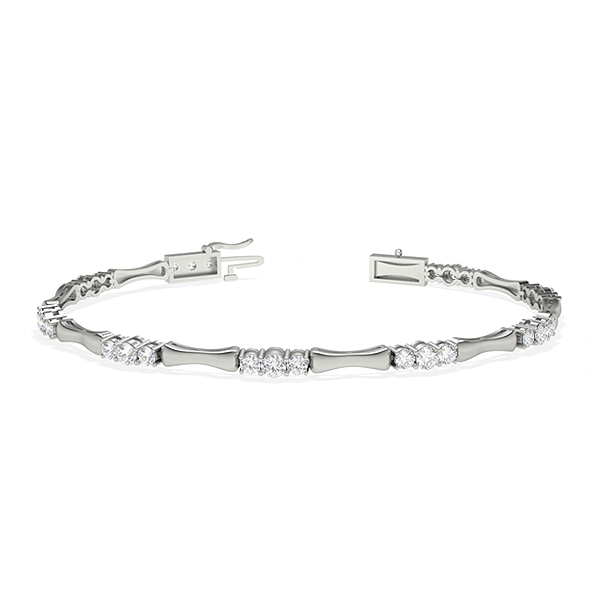 River in 18k White Gold