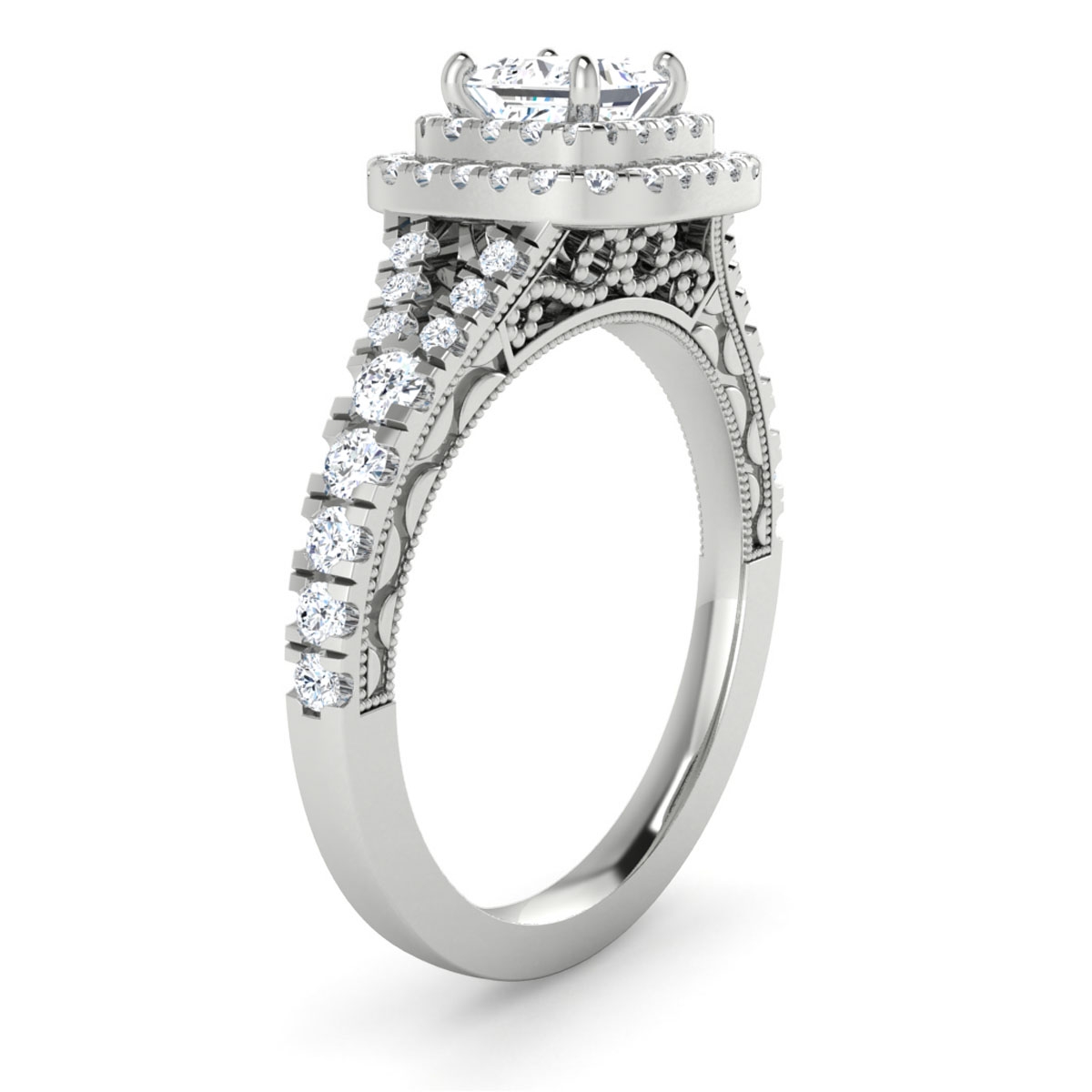 Amber in 18k White Gold — view 3