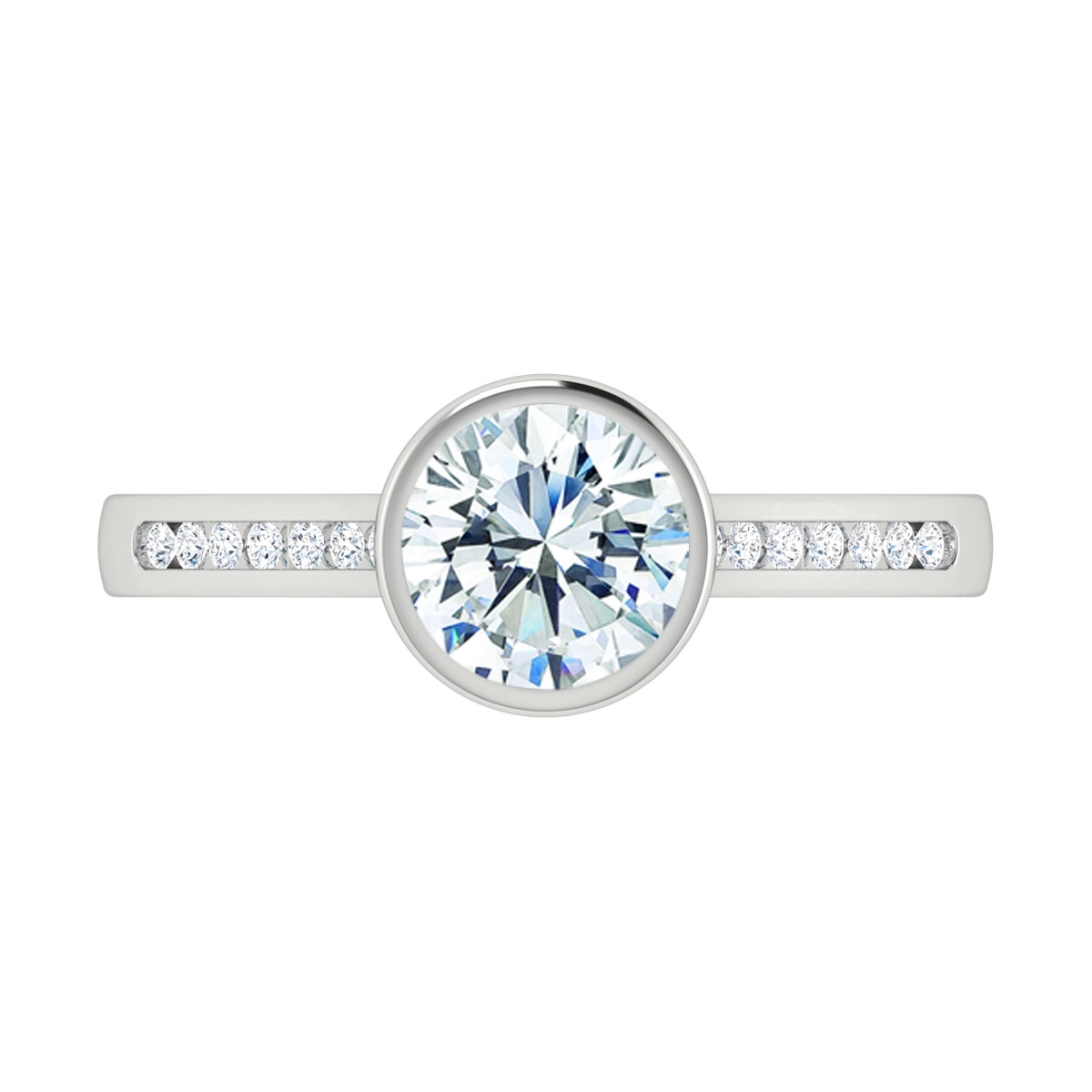 Abbie in 18k White Gold — view 5