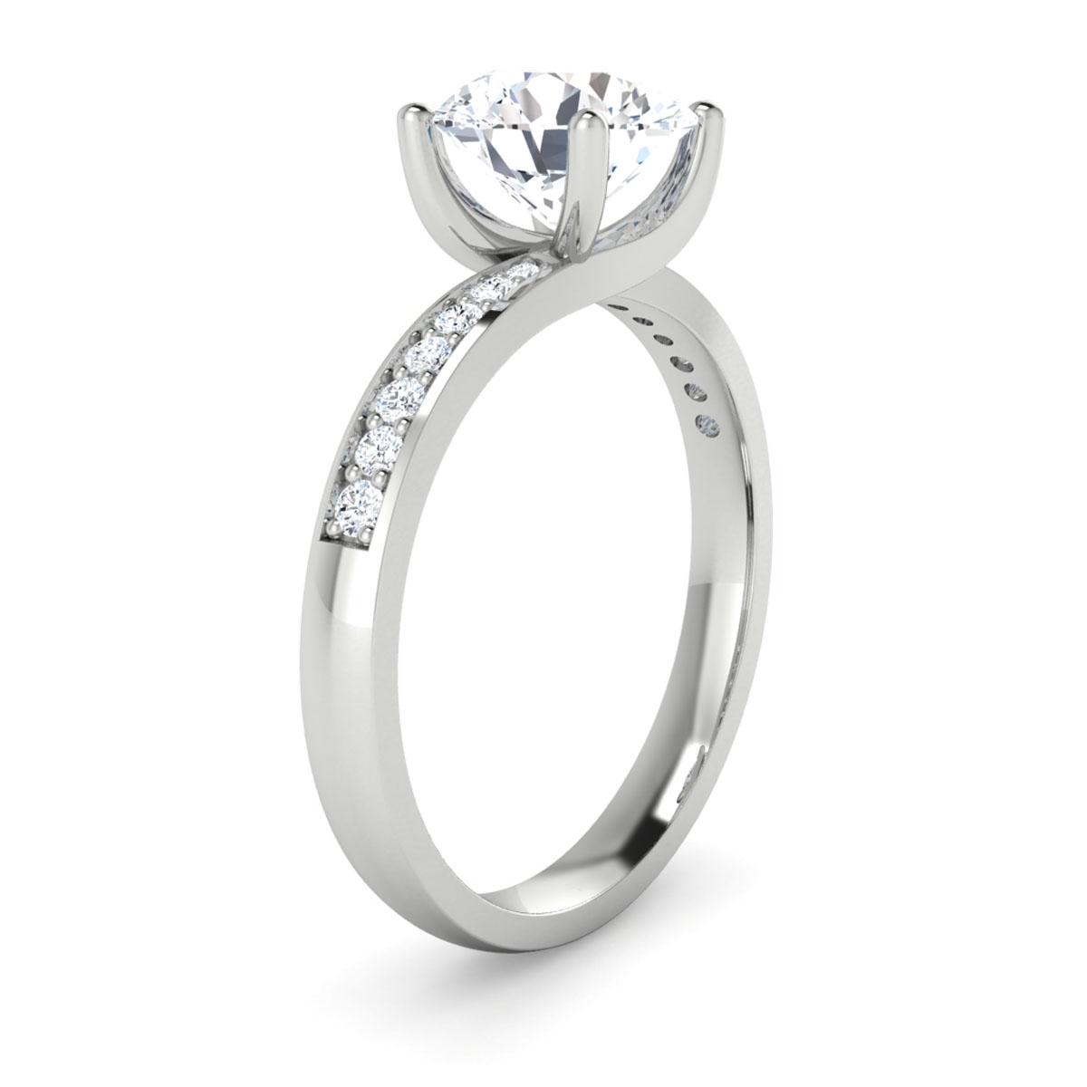 Hana in 18k White Gold — view 3