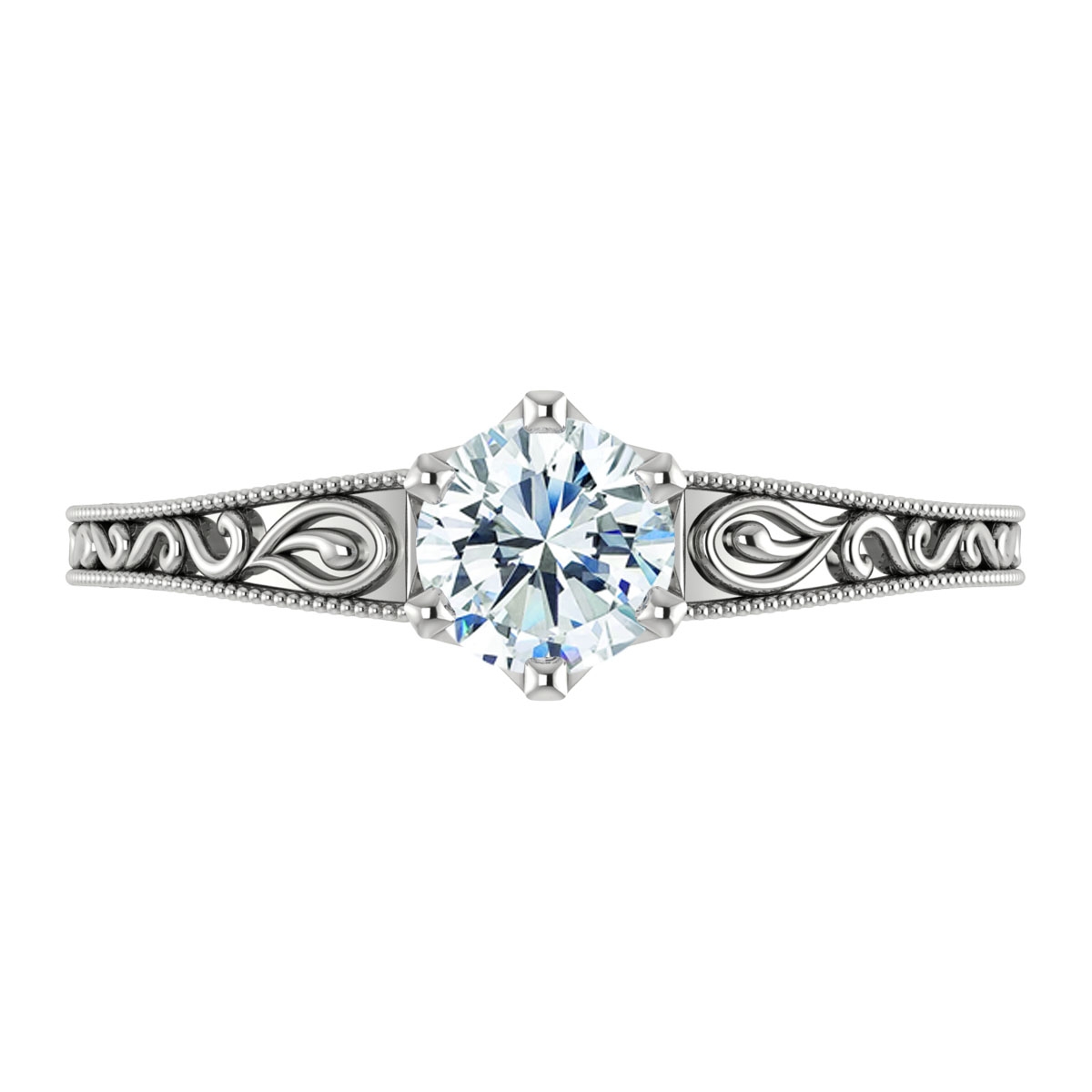 Lea in 18k White Gold — view 5