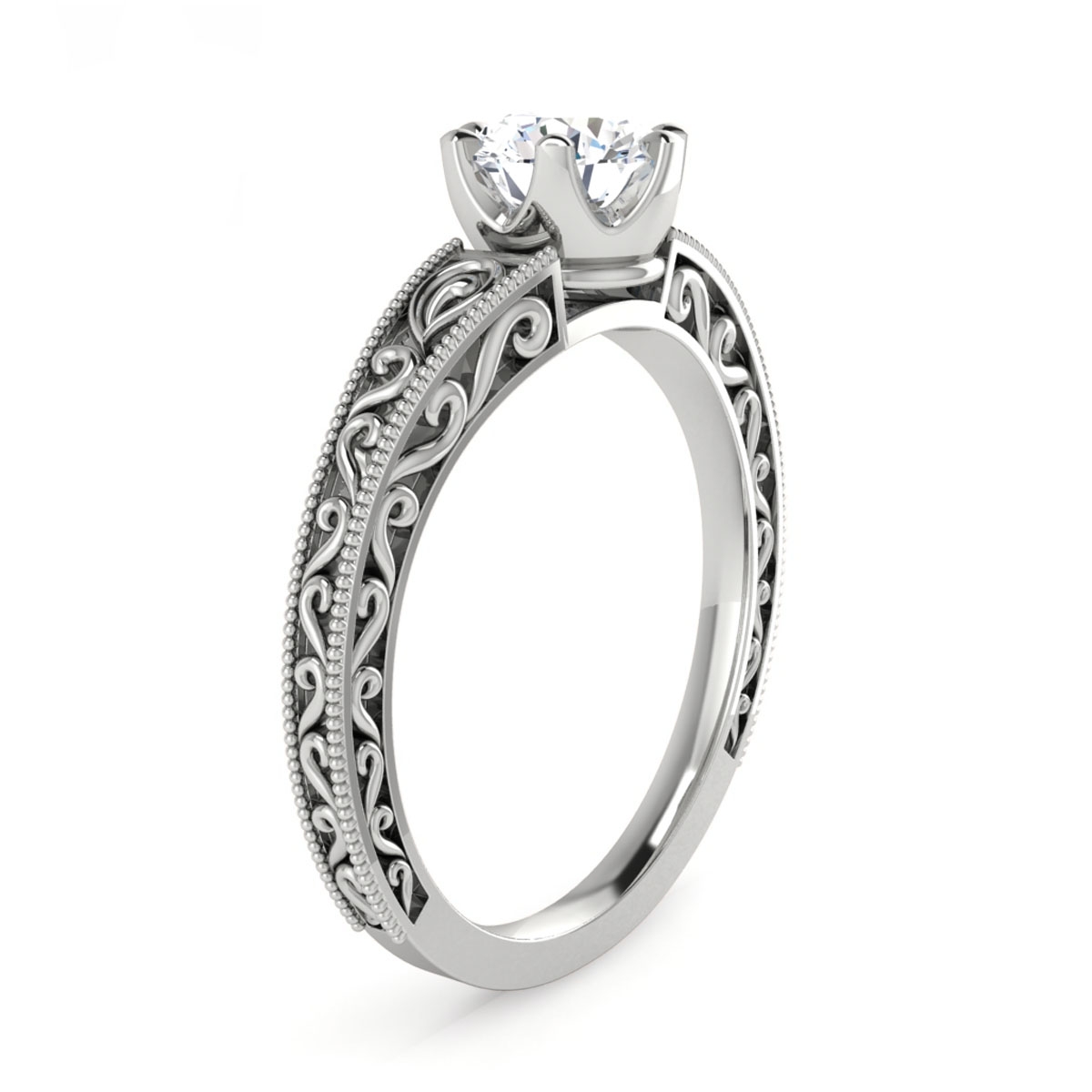 Lea in 18k White Gold — view 3