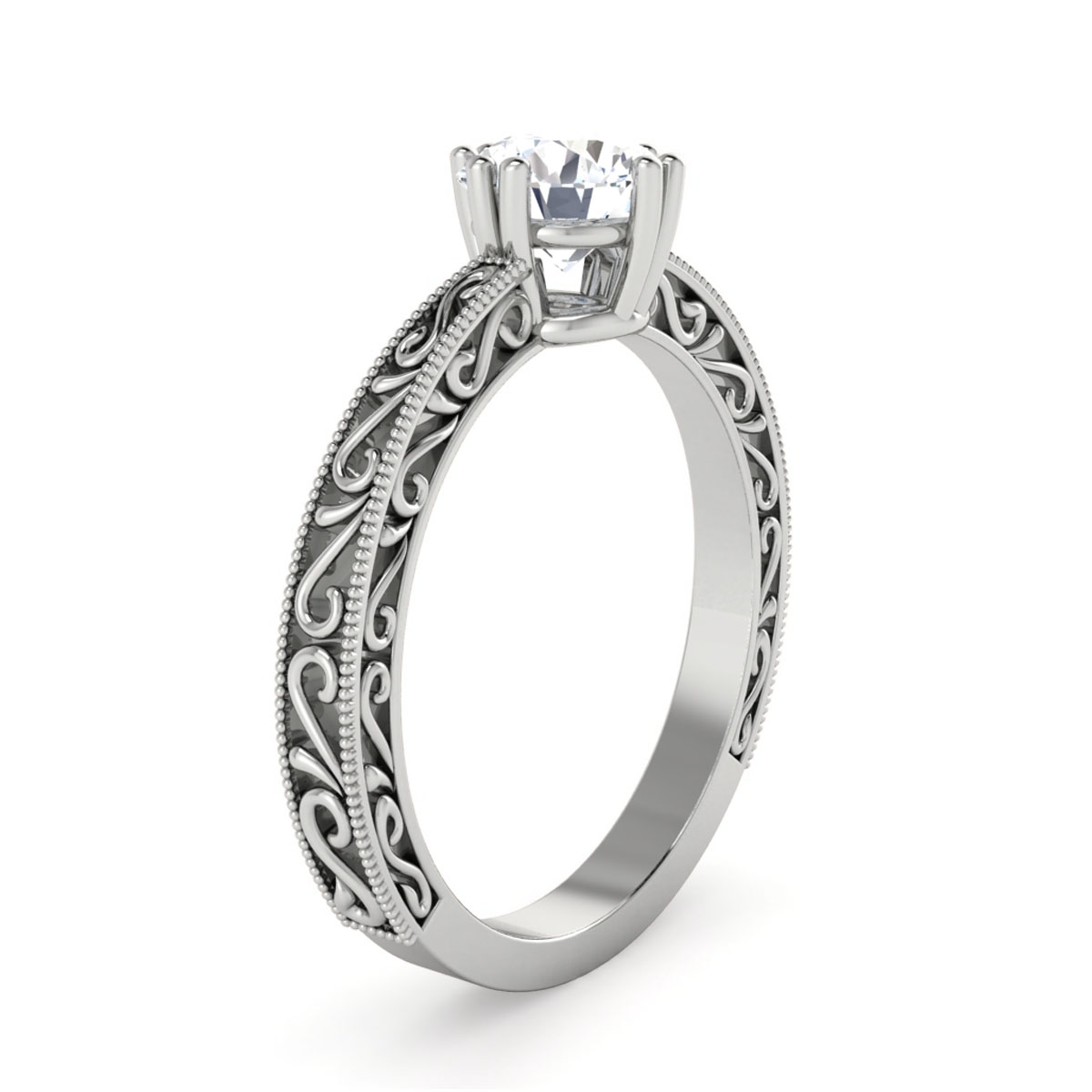 Reina in 18k White Gold — view 3