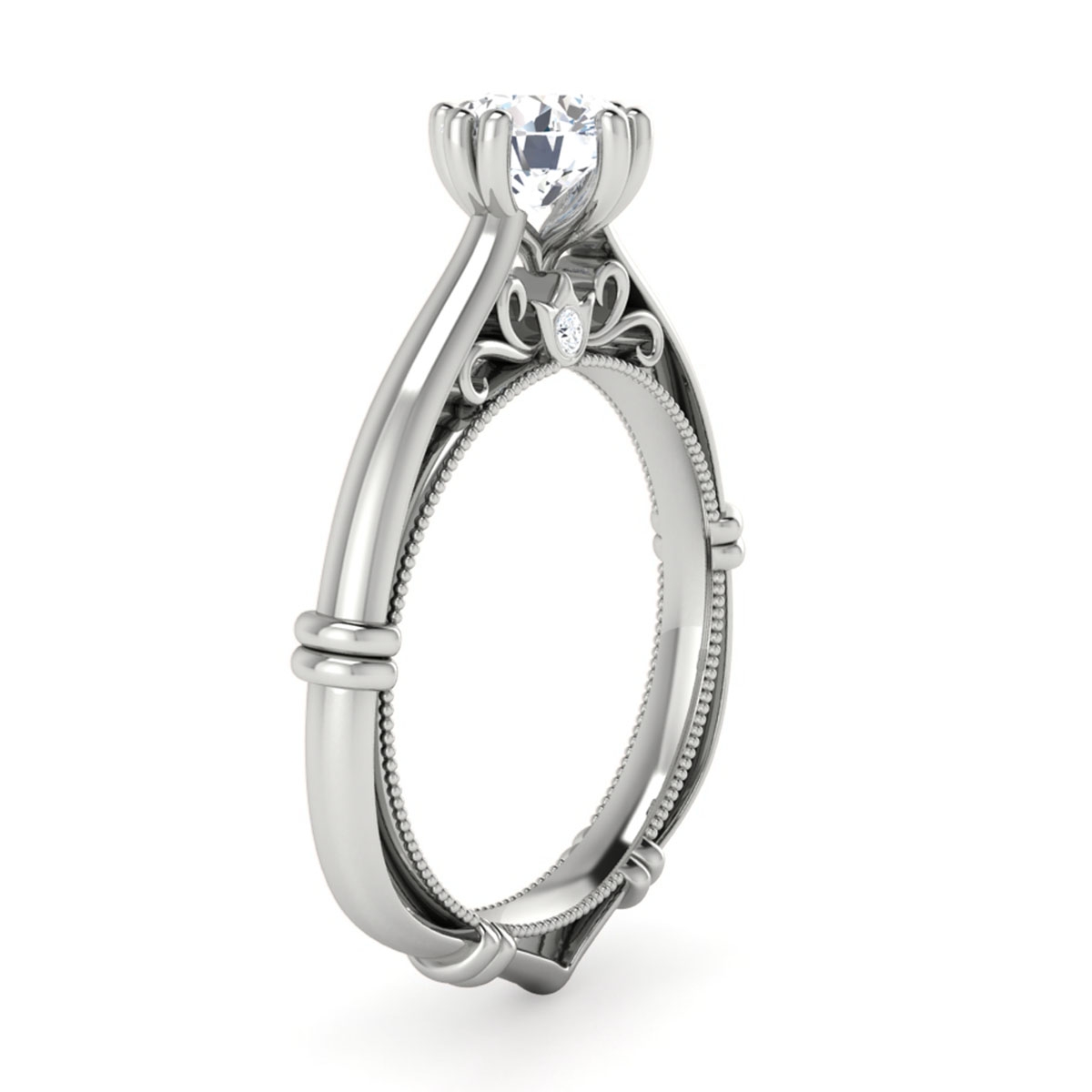 Chrlotte in 18k White Gold — view 3