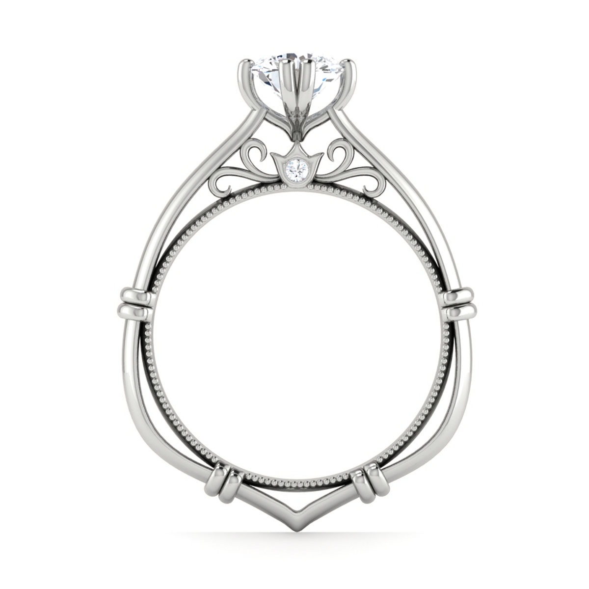 Chrlotte in 18k White Gold — view 2