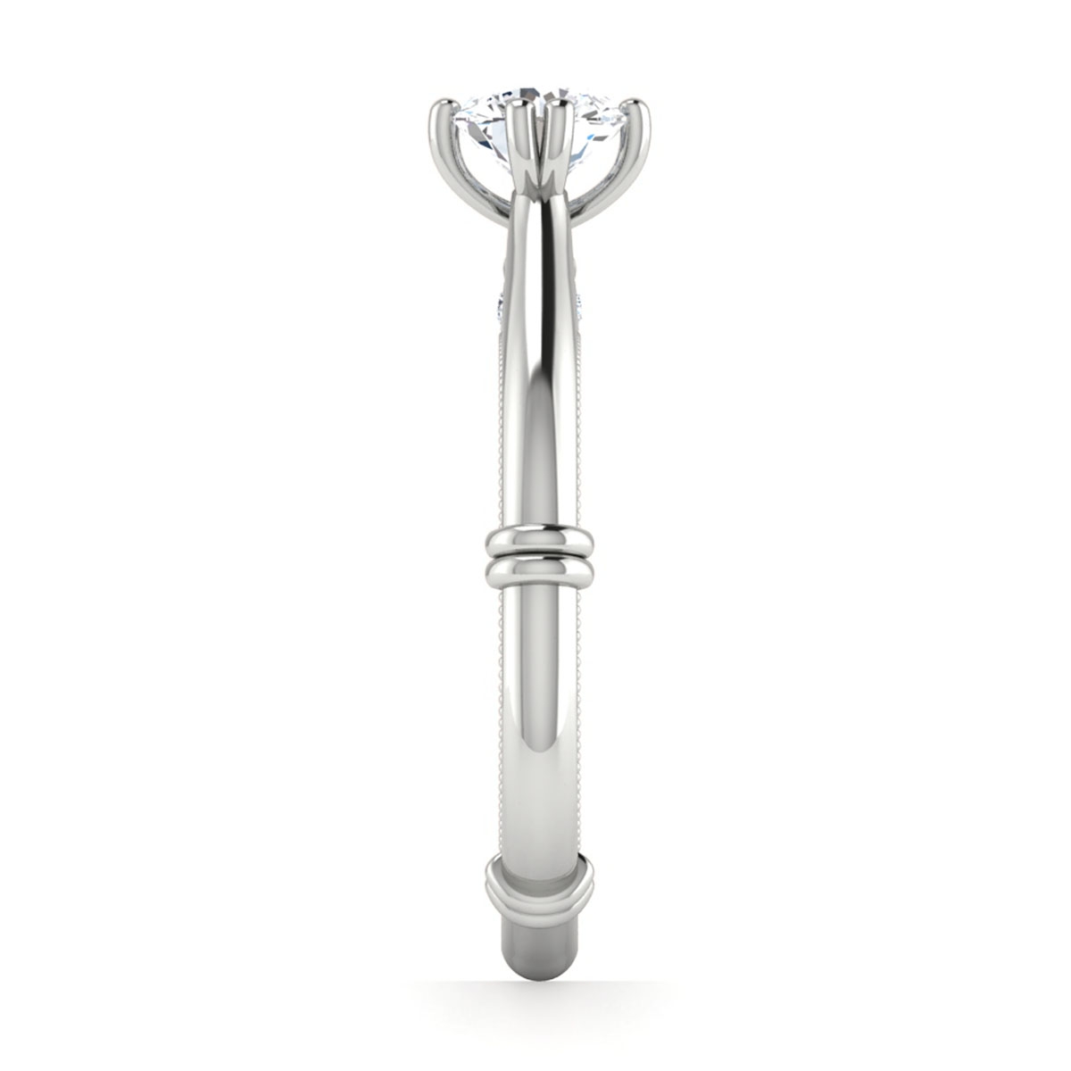 Chrlotte in 18k White Gold — view 4