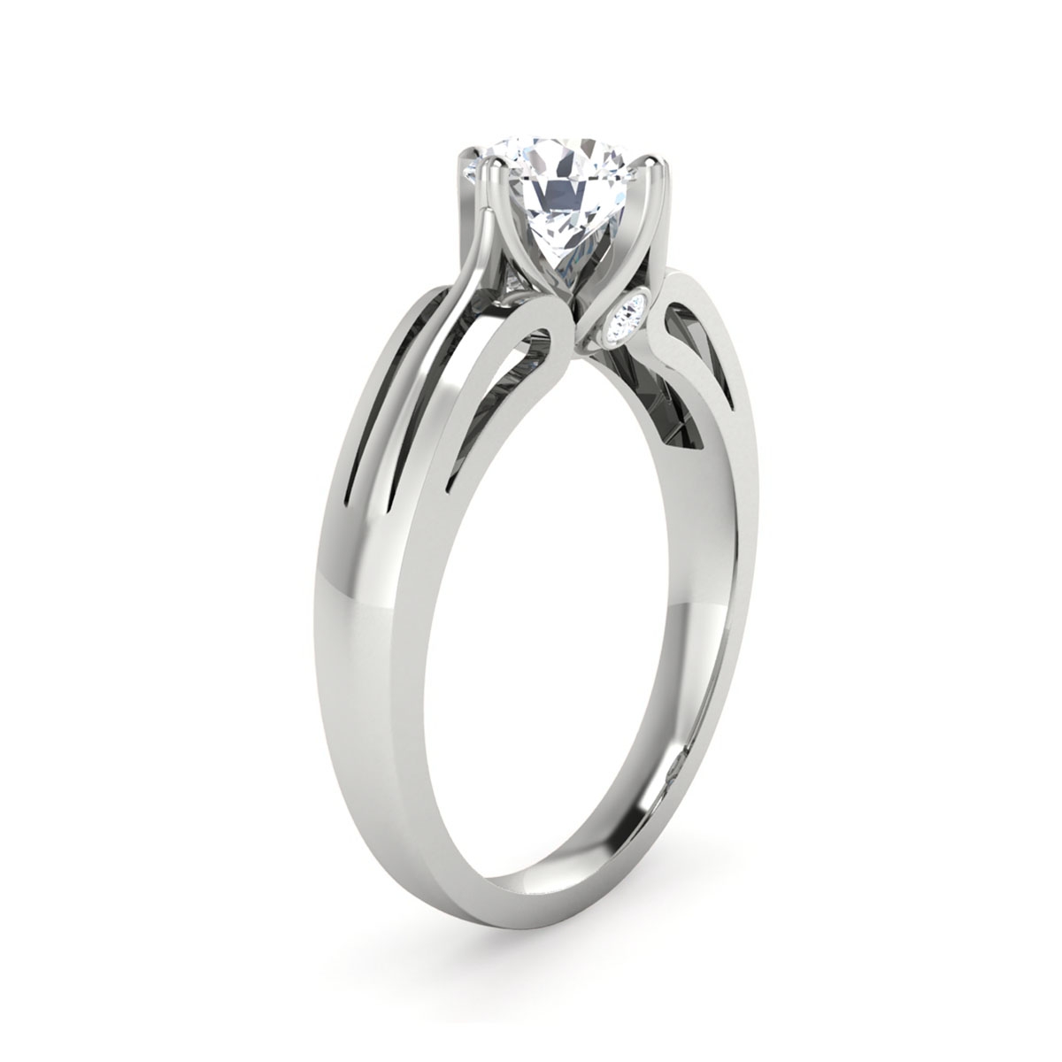 Garnet in 18k White Gold — view 3
