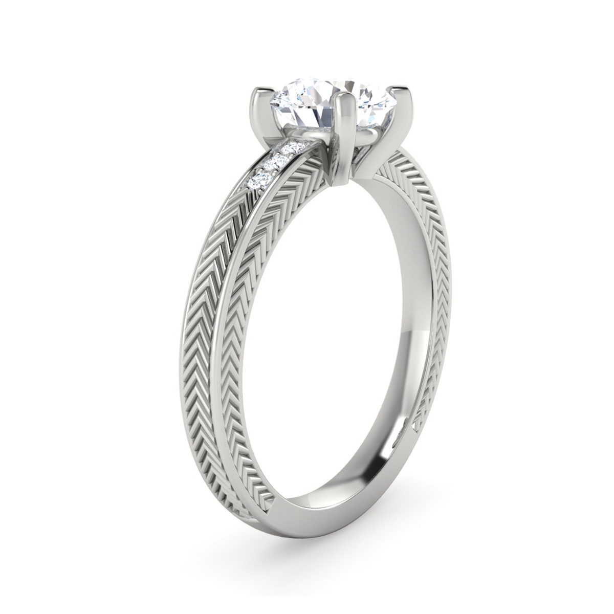Hannah in 18k White Gold — view 3