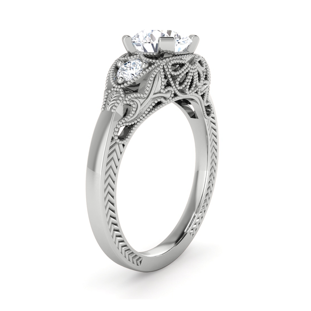 Camry in 18k White Gold — view 3