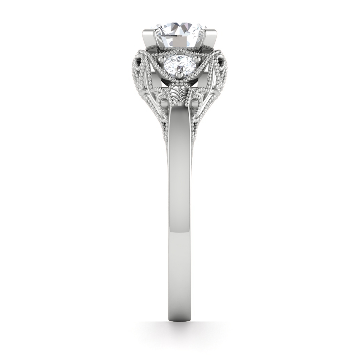 Camry in 18k White Gold — view 4