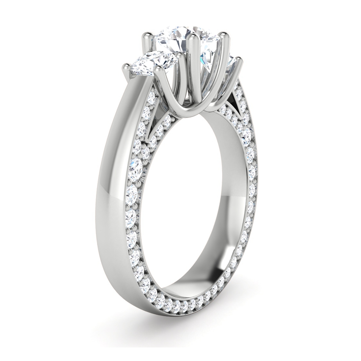Halle in 18k White Gold — view 3