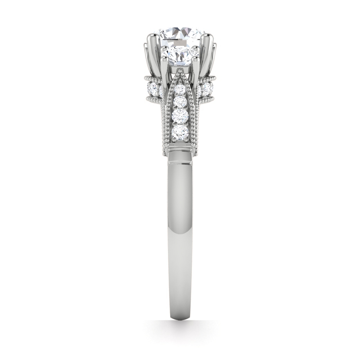 Rose in 18k White Gold — view 4