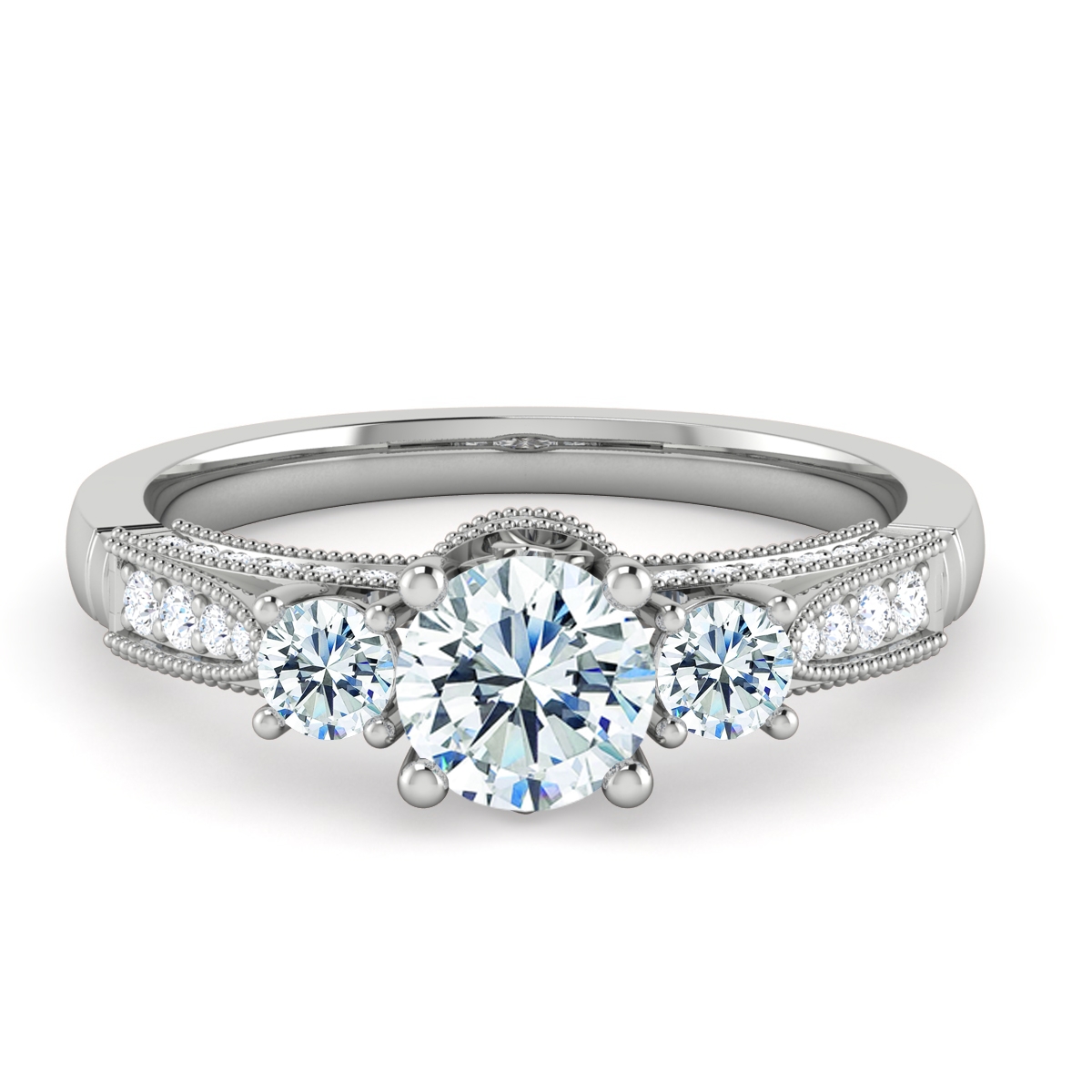 Rose in 18k White Gold