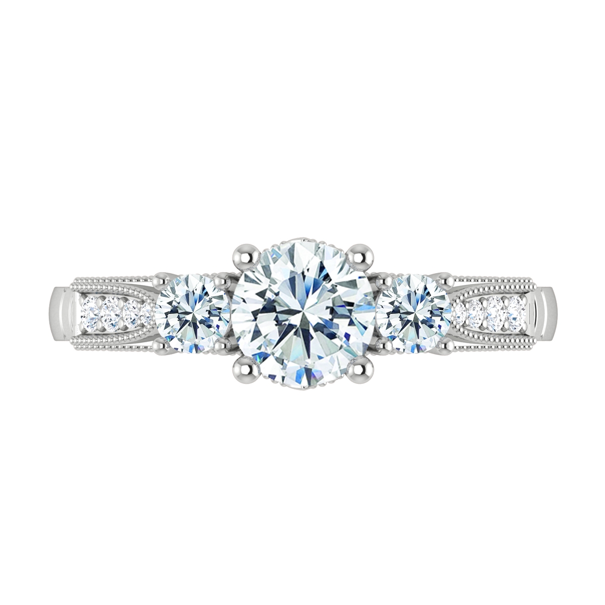 Rose in 18k White Gold — view 5