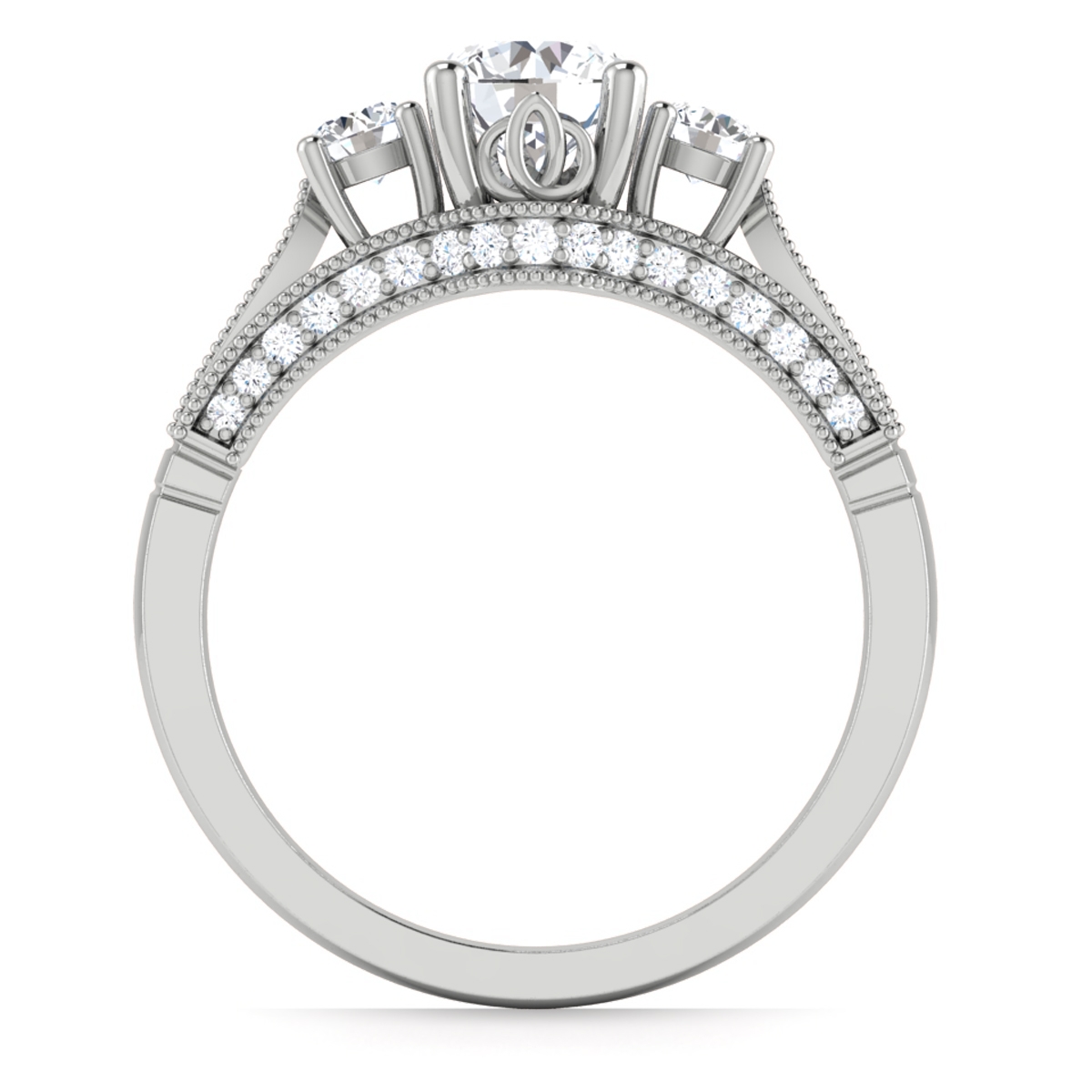 Rose in 18k White Gold — view 2